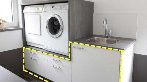 占用家里2打个高低台收纳柜，洗衣机洗衣槽全藏进去，解放阳台