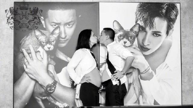 韩庚|韩庚官宣爱妻怀孕，卢靖姗孕期写真曝光，肚大如箩马甲线依旧抢镜