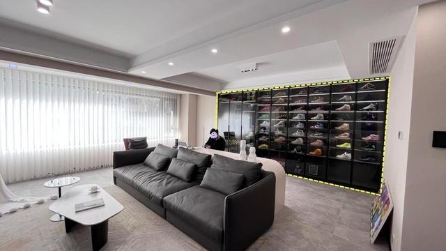 148.8带大横厅户型，书房背景墙做整面的嵌入式鞋柜，太高级了