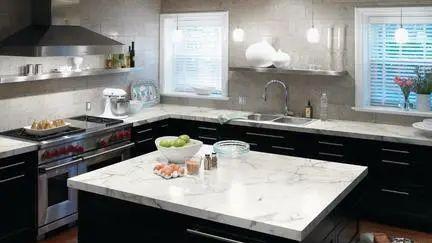 常见5种橱柜台面材质对比，难怪石材有辐射大部分的人还会这么选！