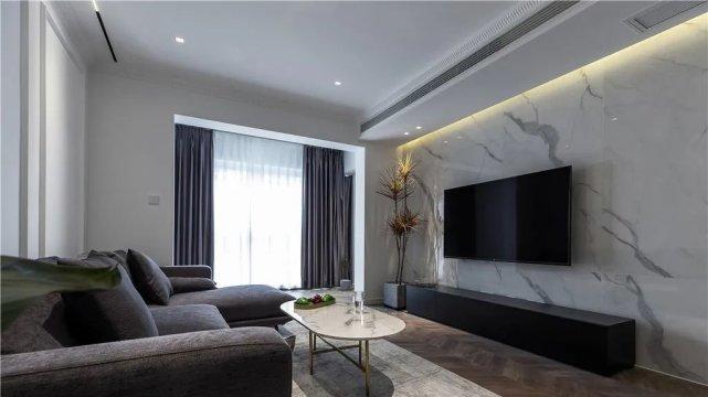 130㎡现代简雅风，极简的无主灯设计，营造一个高级优雅的空间