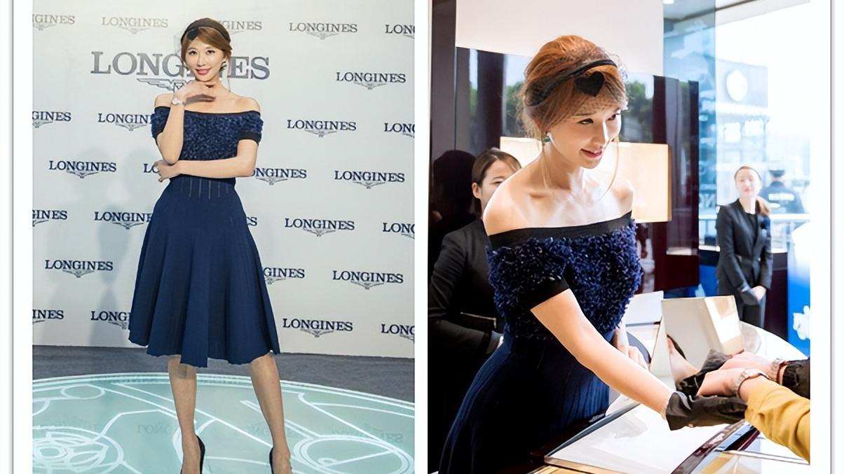 林志玲|林志玲的身材没话说，穿一字肩的裙子，显得腰好细啊