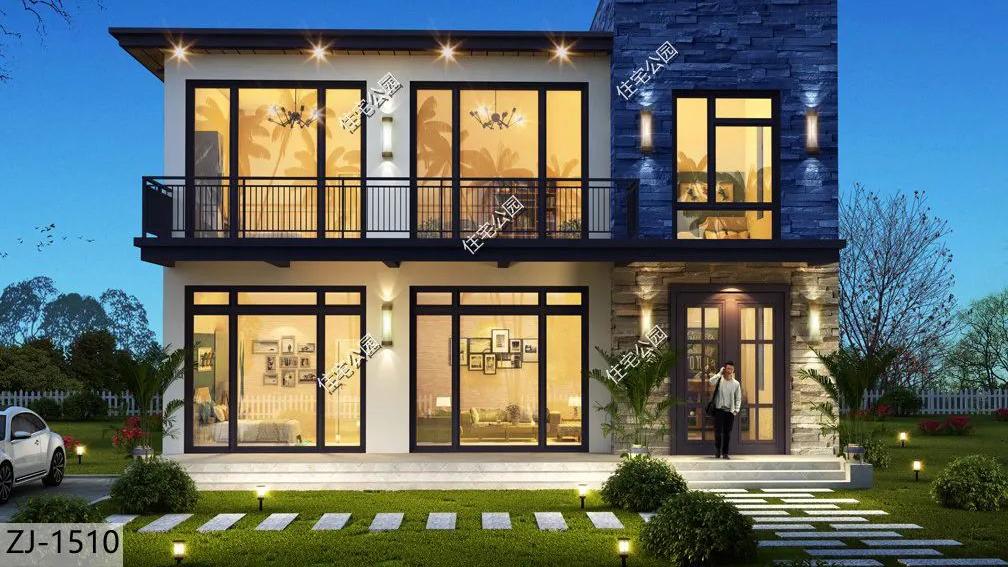 农村建二层现代风格别墅，平屋顶和坡屋顶哪个好？看完你就懂了