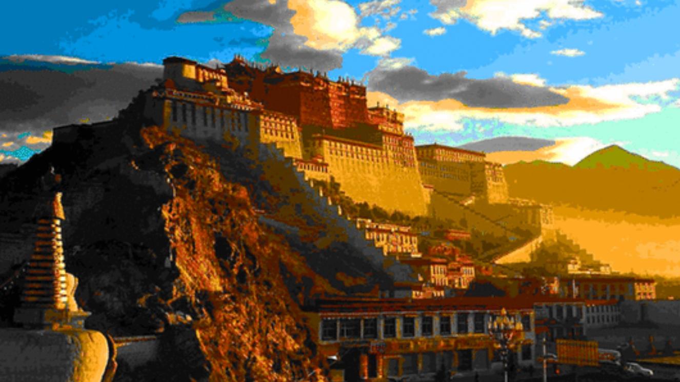 布达拉宫|山上的宫殿，巨大的庙宇，美丽的布达拉宫