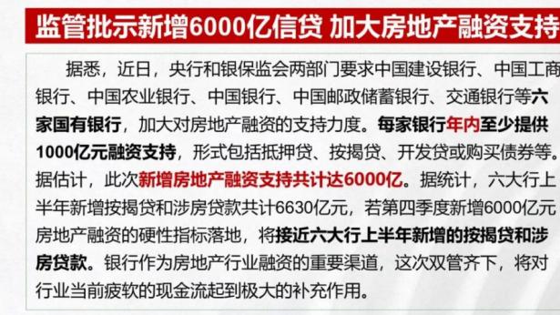 三个月必须放完！第四季度6000亿靶向定标房地产