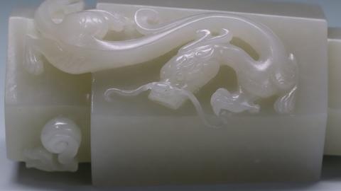 和田玉籽料|舊藏和田玉籽料“六方螭龙花插”.