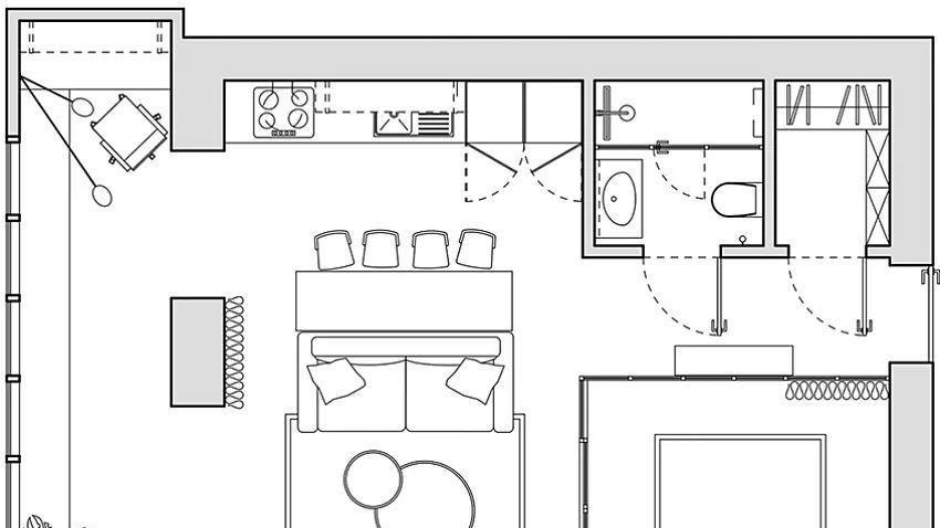 45㎡大开间的逆袭，森系与工业风的碰撞，这颜值炸了！