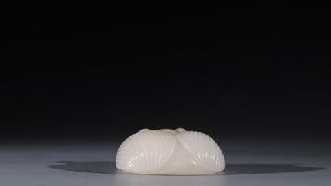 |晚清 和田玉 蝉形 把件