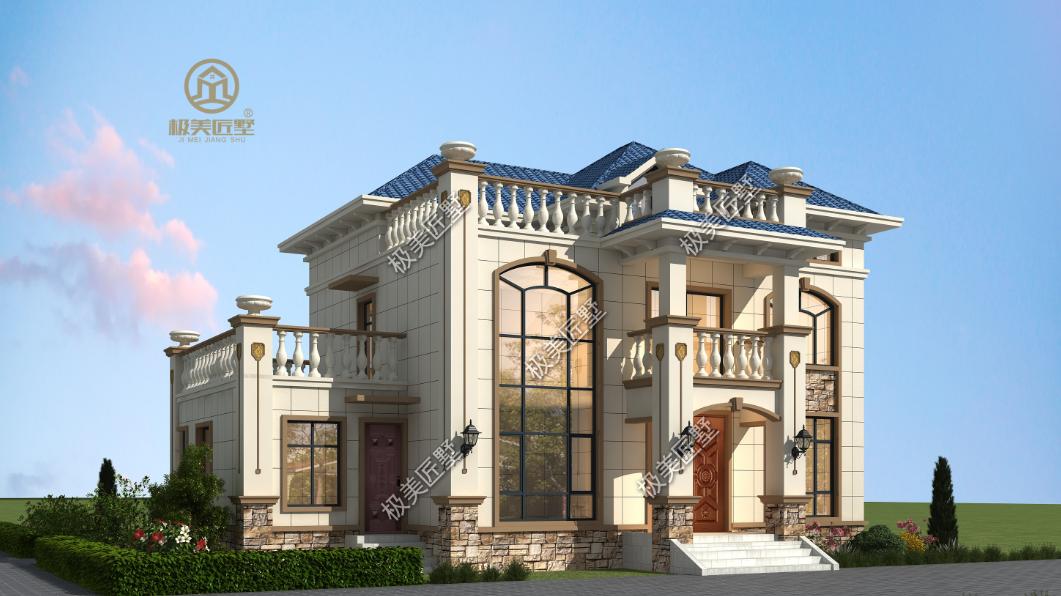 有偏房的三层设计，厨房还有土灶，农村建一栋再好不过