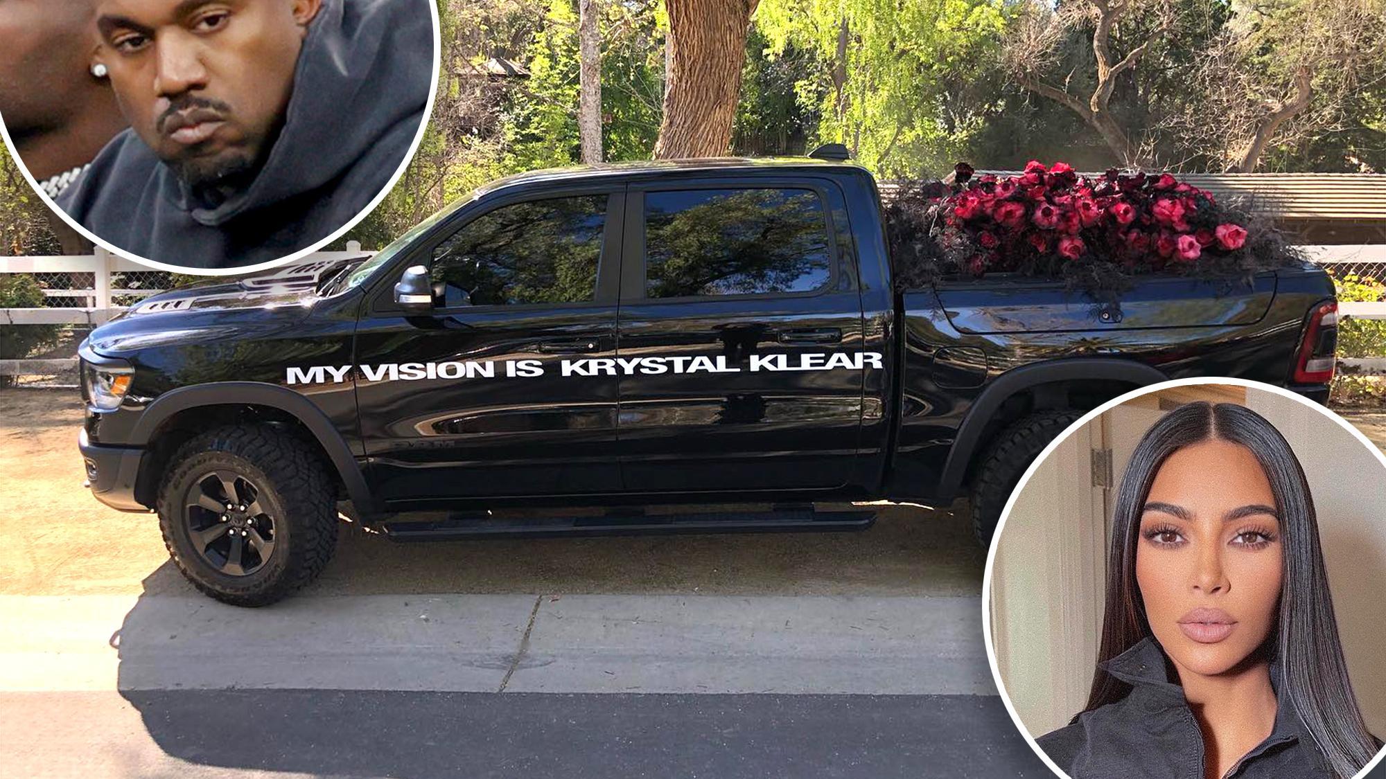 金·卡戴珊|坎耶情人节卡车送玫瑰，促使金·卡戴珊下“驱逐令”：离我远点，永不复合