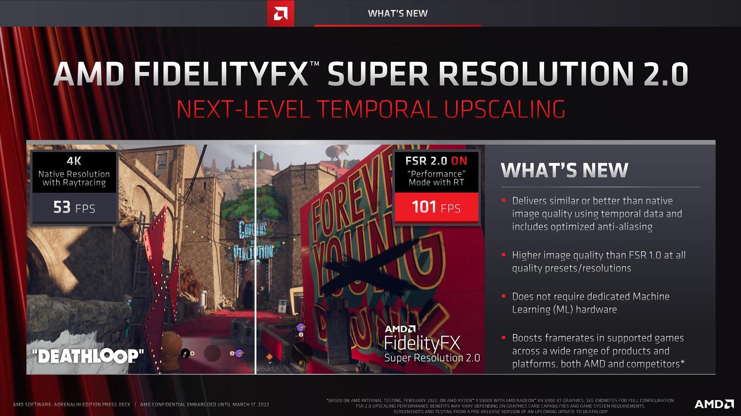AMD|AMD新版驱动性能暴增近40%，FSR 2.0画面比原生还好