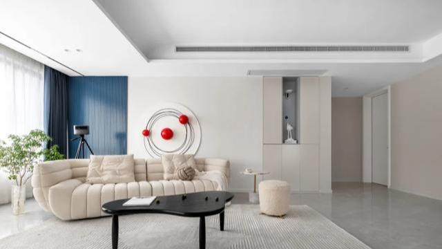 150㎡轻奢法式，半包+定制20万搞定，蓝色+奶咖，全屋这也太美了吧