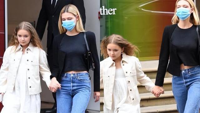 哈珀·贝克汉姆|贝克汉姆带女儿小七逛街！贝嫂怕冷还在穿秋裤，还是跟着大嫂漂亮