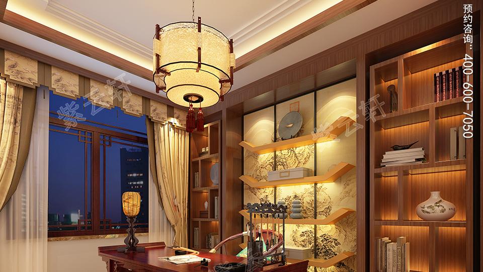 体现在中式书房内的红木家具，浅赏其高雅矜贵之意