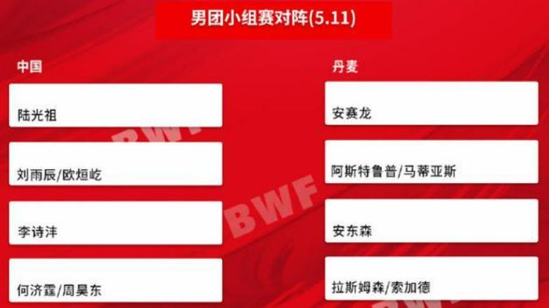 国羽|国羽关键战阵容公布！陆光祖力战世界第一，赵俊鹏轮休小将连轴转
