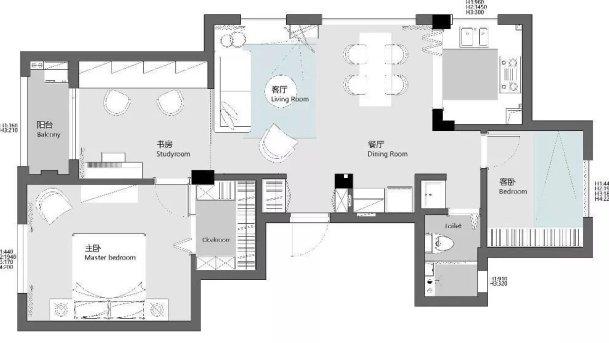 89 ㎡北欧风装修，低调灰+白色+木色，温情满满！