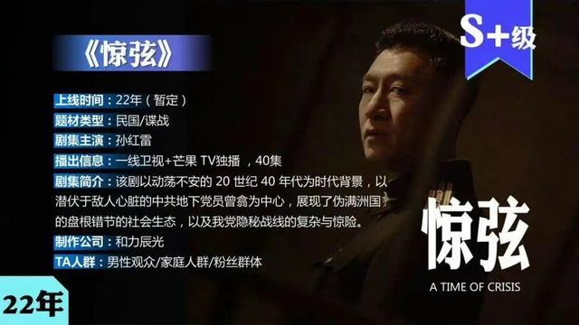gai|谍战片《惊弦》将播，孙红雷江一燕主演，黄磊张颂文等老戏骨加盟