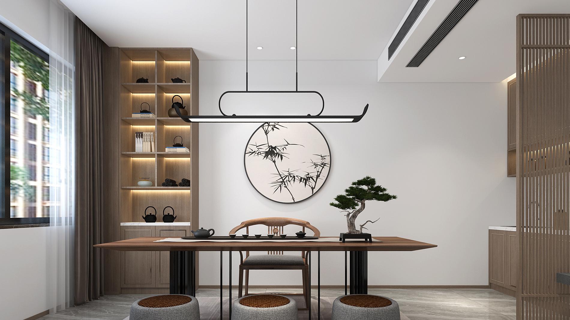 【鲁班装饰】泸西自建房200m2新中式风格 传统与时尚并存