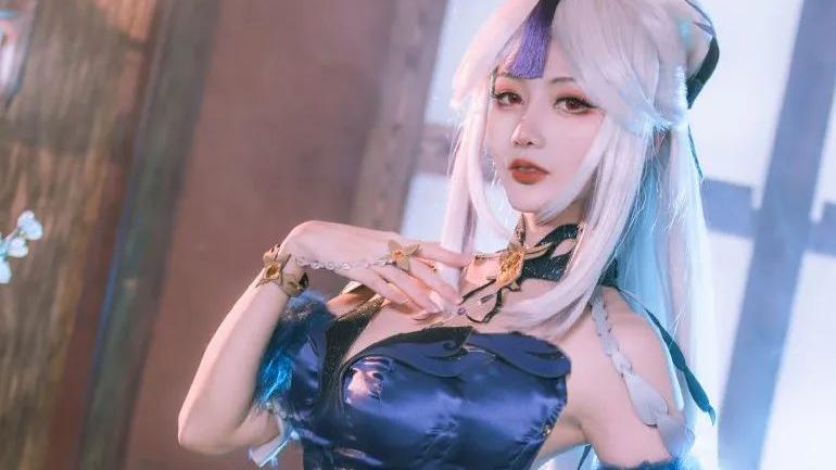 |cos：原神凝光薄樱初绽时cos正片@如月灰