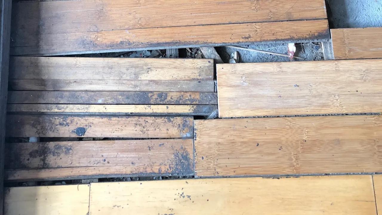 才使用了10年的地板，已经腐烂，断裂了