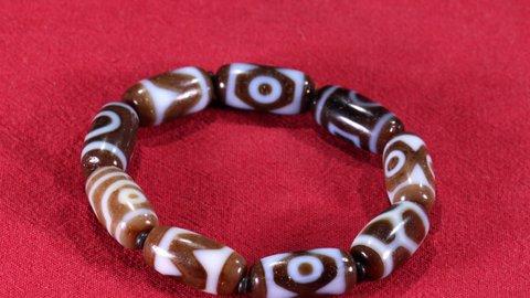 天珠|【藏传精品措丝天珠手串】