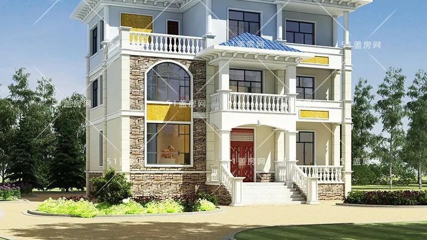 12x10米三层欧式别墅，返乡建房，这个款式最流行