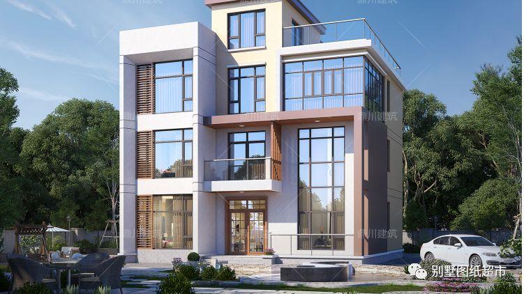 现代农村别墅，12×12米，三代家庭都能住得下，看完狠狠的心动了