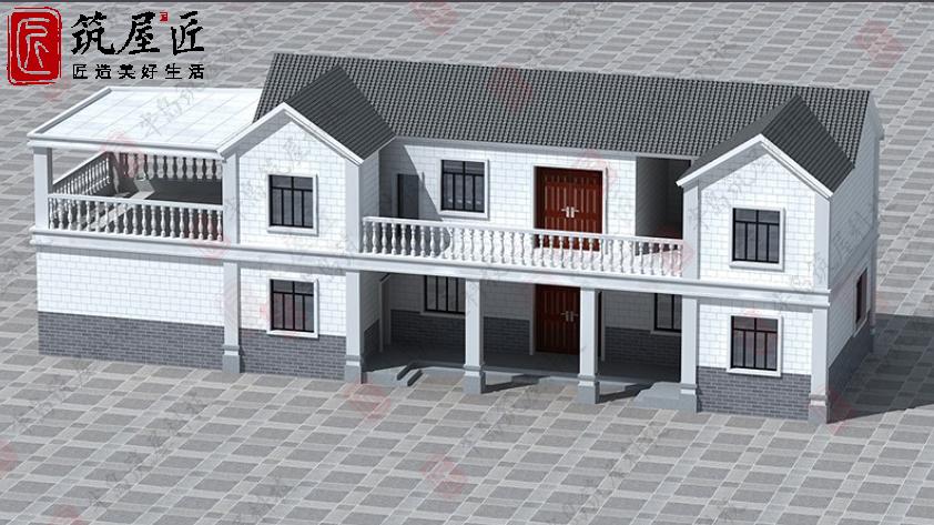 16×6米农村2层新中式别墅设计，6室2厅1厨设计，畅享理想乡居好生活