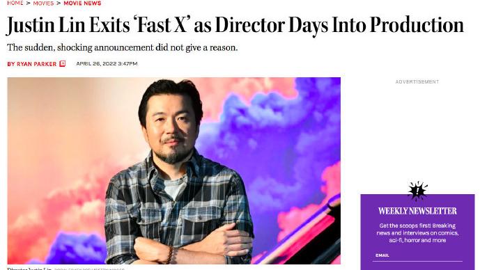 林诣彬|速度与激情10导演辞职！林诣彬因创意分歧退出，电影1周前才开拍