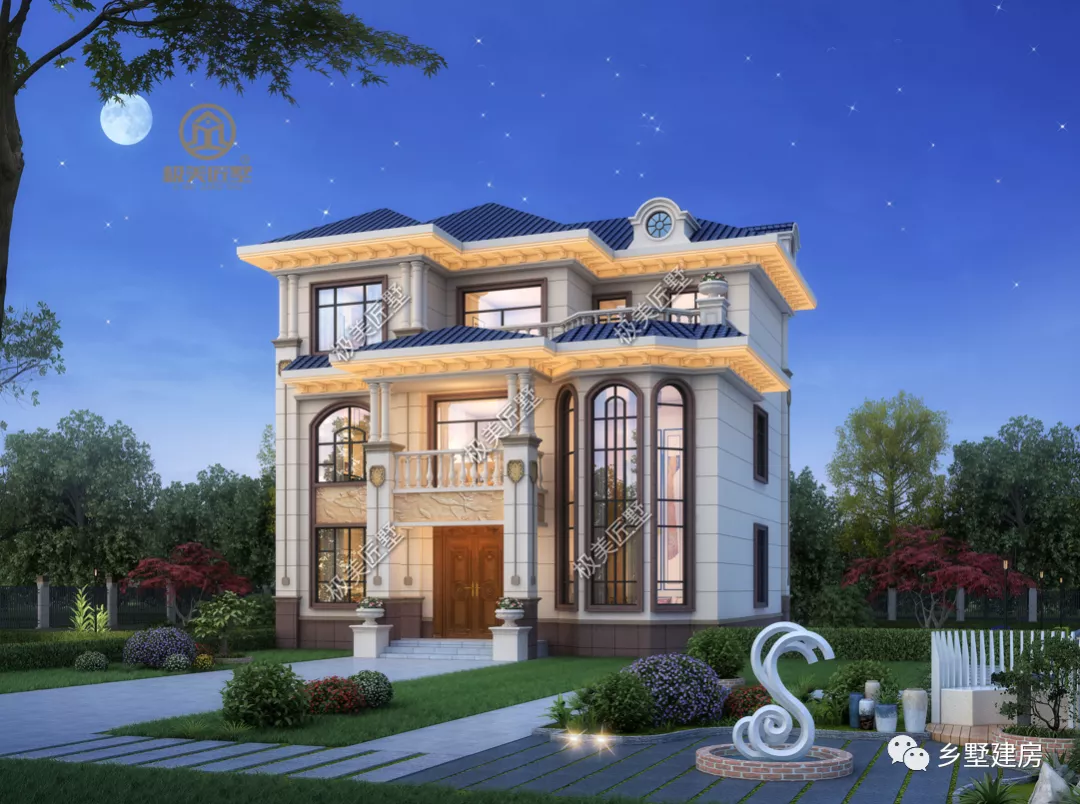 开间12米混砖结构的欧式别墅，大气又典雅，一起来看看！