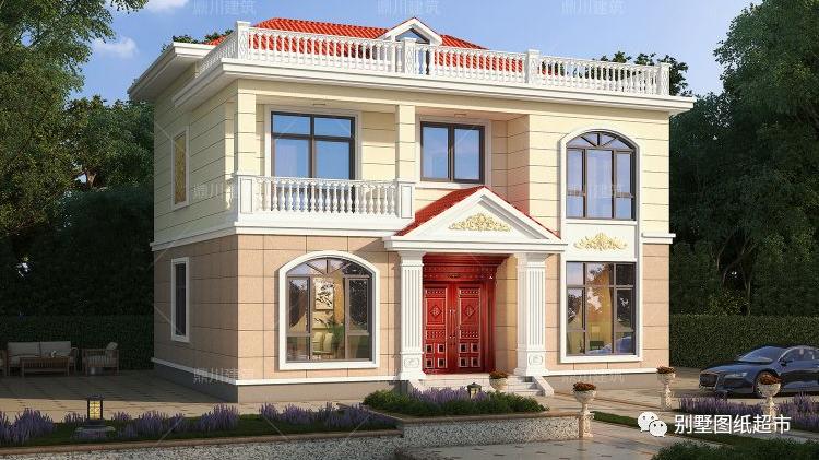 11×10米，二层农村自建房，带阁楼储藏室，超大屋顶晒台