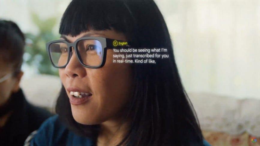 Google|用一对母女举例子，谷歌压轴展示旗下AR眼镜，实时翻译功能真的强