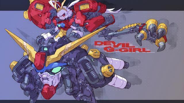 黄猿|高达机娘创意插画，独角兽高达可以变真独角兽