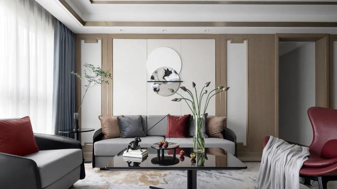 装修设计：实用130平素雅新中式四口之家