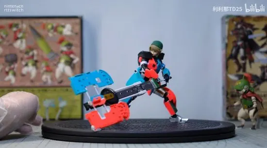 手办|漂移joycon有救了！高玩将坏掉NS手柄做成手办