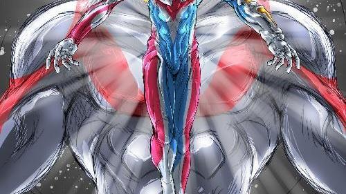 画师|奥特曼画师后藤正行手绘初代与戴卡充满肌肉质感的光之巨人