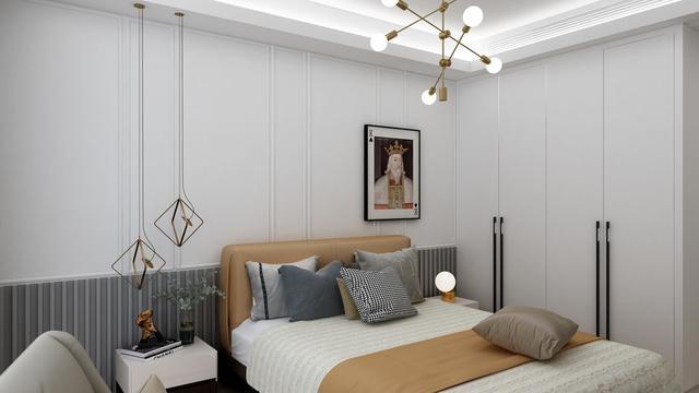 用高级的祖母绿，打造氛围十足的三居室，更显古典气息和韵味