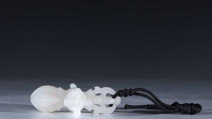 |晚清 和田玉金刚杵 挂件