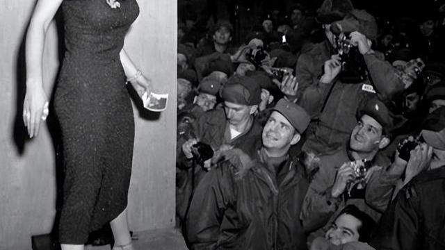 发型 1954年，梦露不惧严寒穿紫色吊带裙在韩国劳军，10万美军为她痴狂