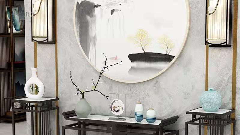 新中式玄关设计，集静谧和清雅，融合含蓄和端庄，尽显东方韵味