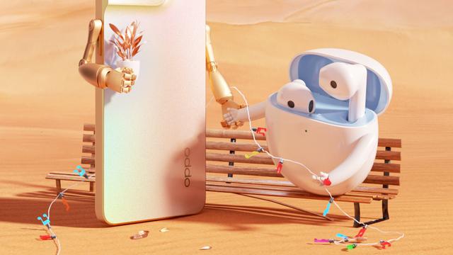 TCL|梦幻夹心蓝+微醺柔音！OPPO Enco R真无线耳机不仅「长相甜美」