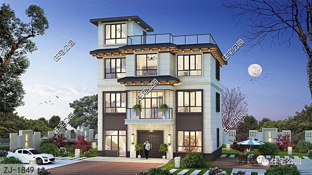 11×10米三层小别墅，每一层都单独入户