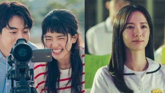 金知妍|《25，21》苞娜下戏展女团门面威严！中空+挖空细肩带一改青涩形象