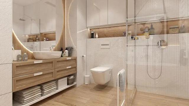 小卫生间，聪明人墙角挤出1，实现双面洗衣柜，照样成装修模板