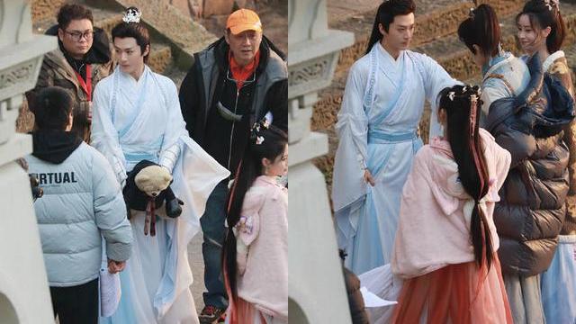 茅子俊|《仙剑四》主角同框路透，茅子俊颜值不错，鞠婧祎能换丸子头吗？