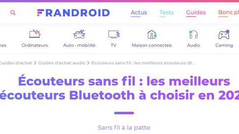 蓝牙耳机|法国媒体Frandroid评2022年可供选择的最佳蓝牙耳机，8款机型上榜