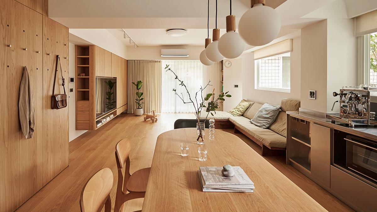 4房2厅空中瑜伽空间设计，让你尽情呈现「家」该有的本质样貌