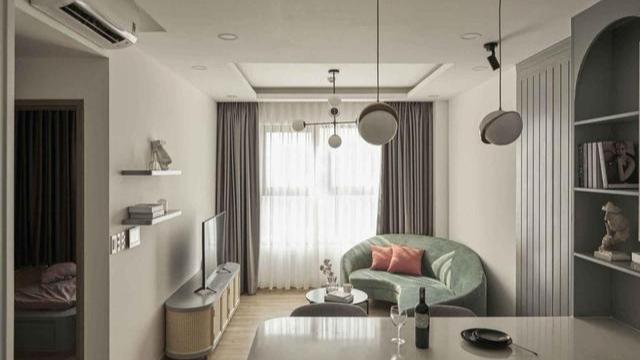 45㎡房子不大，装修却很到位！2间卧室都“不买床”，太会布置了