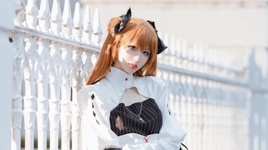 新世纪福音战士|cos：新世纪福音战士白色哥特香香cos正片@猫梨梨
