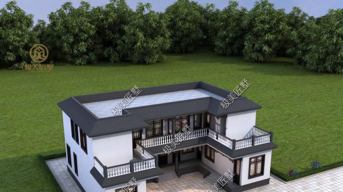 中式双拼别墅，家有两兄弟的首选，造价经济又实用！